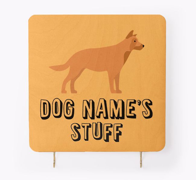 'Dog's Stuff' - Personalised {breedFullName} Lead & Collar Hanger